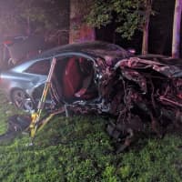 <p>Greenwich firefighters responded to a one-car crash on Bedford Road early Monday morning.</p>