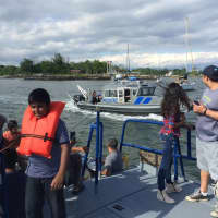 <p>The New Rochelle Police Department Harbor Unit gave boat tours during National Night Out.</p>