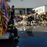 <p>The aftermath of a dumpster fire at the Raymour &amp; Flanigan store in Tallman.</p>