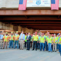 <p>DOT Commissioner James Redeker attends a Wednesday ribbon-cutting ceremony officially reopening Route 8/25 in Bridgeport. Both the northbound and southbound lanes reopened at full capacity, with four lanes of traffic in each direction.</p>