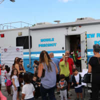 <p>New Rochelle police gave tours of the Mobile Precinct during National Night Out.</p>