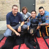 <p>Rescuers and friend.</p>