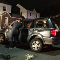 <p>The driver was OK, witnesses said.</p>