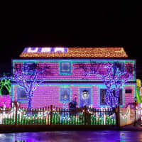 <p>Stamford resident Tony Pampena goes all out in decorating his home.</p>