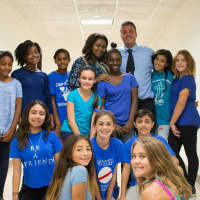 <p>October is National Bullying Prevention Month, and students at both Albert Leonard and Isaac E. Young middle schools wore blue shirts and learned how to combat bullying at assemblies Thursday in New Rochelle.</p>