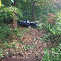 <p>The car rolled over Saturday morning in Weston.</p>