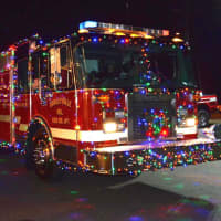 <p>Hawleyville Volunteer Fire Department lights up Newtown with its holiday light show.</p>