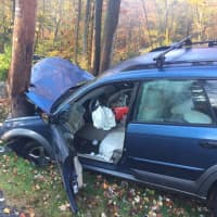 <p>A local Somers resident had to be cut out of the SUV after he suffered a diabetic seizure and slammed into a utility pole.</p>