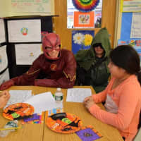 <p>Bronxville High School seniors surprised elementary school students dressed in full costume as part of a district tradition.</p>