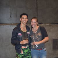 <p>Forty Nguyen and his fiancee Amanda Luria</p>