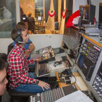 <p>LMCTV crews work at the public access station&#x27;s studios on Library Lane in the Village of Mamaroneck.</p>