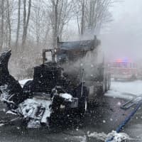 <p>Rt. 206 dump truck fire</p>