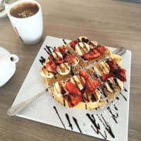 <p>Nutella, strawberry banana waffle from Made In Italy by Giordano in Totowa.</p>