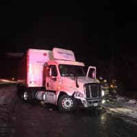 <p>Two were injured in the head-on tractor trailer collision.</p>
