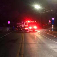 <p>First responders were busy at a two-car collision on Maple Street in Croton-on-Hudson Thursday.</p>