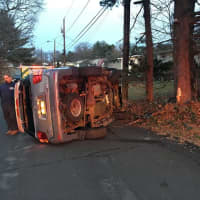 <p>A local man lost control of his SUV on Crystal Street and slammed into a tree.</p>