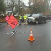 <p>CERT is on the scene assisting with traffic detours with Ridgefield Road/Route 33 closed between Nod Hill and Deforest Road on Tuesday morning.</p>