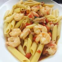 <p>Shrimp and proscuitto pasta from Rt. 6 Tap House.</p>