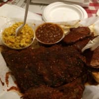 <p>Dry-rubbed ribs from Rendezvous in Memphis, Tennessee.</p>