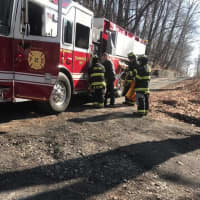<p>Firefighters from Croton-on-Hudson and Montrose battled a small brush fire on the Oscawana Lake property.</p>