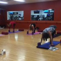 <p>A Yoga class at enerShe Fitness.</p>