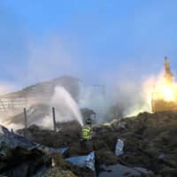 <p>Barn destroyed in fire in Lancaster County.</p>