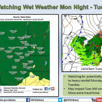 <p>A look at projected rainfall amounts through Tuesday evening.</p>