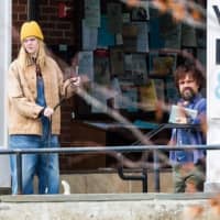 <p>Elle Fanning and Peter Dinklage shooting a scene for &quot;I Think We&#x27;re Alone Now&quot; in Hastings.</p>