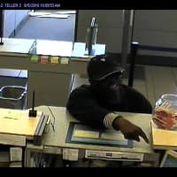 <p>Surveillance footage of the suspect in the robbery at the Webster Bank on Connecticut Avenue in Norwalk.</p>