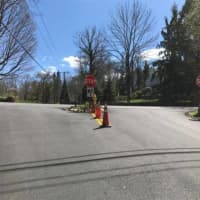 <p>Drivers should stay to the right of the island at West Lane and Cedar Lane in Ridgefield.</p>
