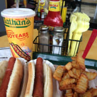 <p>DInner at Nathan&#x27;s Famous in Yonkers.</p>