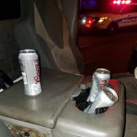 <p>Beer cans found in the tow truck</p>