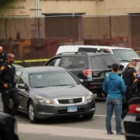 <p>Three vehicles were involved in a crash under the railroad trestle in South Norwalk on Wedensday morning.</p>