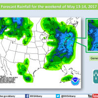 <p>A look at projected rainfall totals from the storm that will hit the area Saturday.</p>