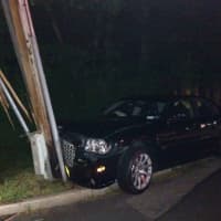 <p>A drunk driver crashed into a telephone pole, splitting it in half.</p>