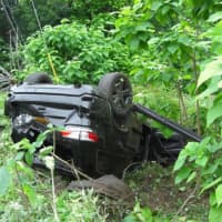 <p>A Suffern man was not injured after flipping his vehicle.</p>