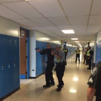 <p>Ramapo police officers used Suffern High School to train for rapid response.</p>