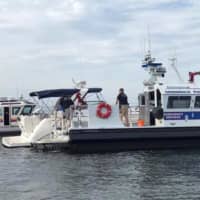 <p>The Greenwich Police Marine Section comes to the aid of a boat taking on water in Long Island Sound on Saturday morning.</p>