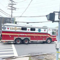 <p>The FDNY on the scene to help rescue potentially trapped motorists.</p>