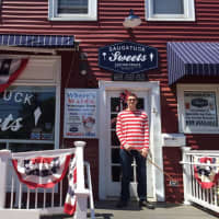 <p>&quot;Waldo&quot; at a promotional event at Saugatuck Sweets in Fairfield.</p>