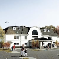 <p>An artist&#x27;s rendering of the front of the proposed Ridgefield Winter Club.</p>