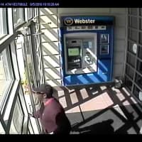 <p>Surveillance footage of the suspect in the robbery at the Webster Bank on Connecticut Avenue in Norwalk.</p>