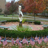 <p>9/11 Memorial with veterans flags at RCC.</p>