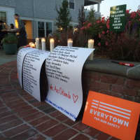 <p>Organizers displayed the names of the 49 victims of the Orlando nightclub shooting.</p>
