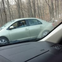 <p>This car sustained heavy damage in another accident Friday morning on the Taconic State Parkway.</p>
