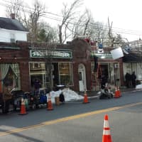 <p>Filming of &quot;The Dinner&quot; took place inside a tobacco shop on Cedar Street in Dobbs Ferry on Tuesday.</p>