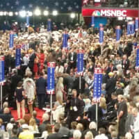 <p>The floor is filled as the GOP Convention gets underway Monday in Cleveland.</p>