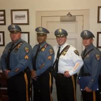 <p>Police Chief Daniel Maye and some of Bogota&#x27;s finest.</p>