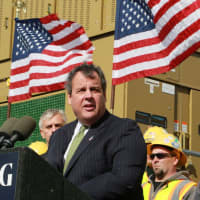 <p>New Jersey Gov. Chris Christie speaks in Hackensack on the fourth anniversary of Superstorm Sandy.</p>