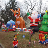 <p>The inflatables are front and center at the Martorana house in Wayne.</p>